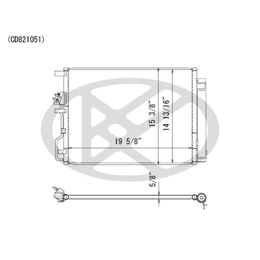 KOYORAD CD821051 Koyorad A/C Condenser CD821051