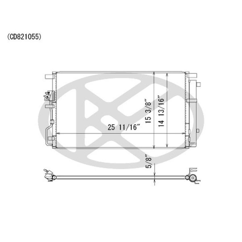 KOYORAD CD821055 Koyorad A/C Condenser CD821055