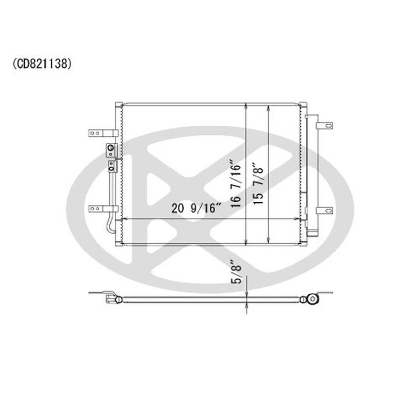 KOYORAD CD821138 Koyorad A/C Condenser CD821138