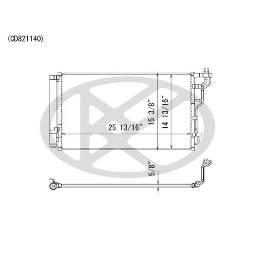 KOYORAD CD821140 Koyorad A/C Condenser CD821140