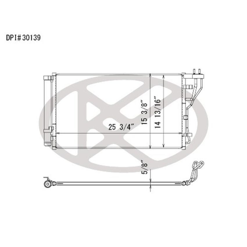 KOYORAD CD821335 Koyorad A/C Condenser CD821335