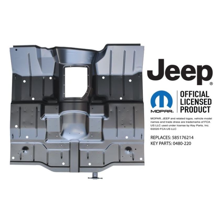 CAB FLOOR ASSY W/ SUPPORTS; FULL; YJ WRANGLER 87-95