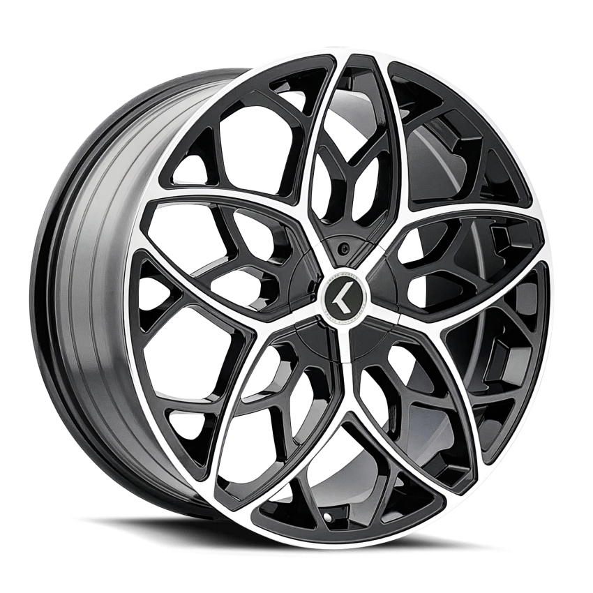 Kraze Wheels KR18422816BM38 RICOCHET (KR184) BLACK MACHINED