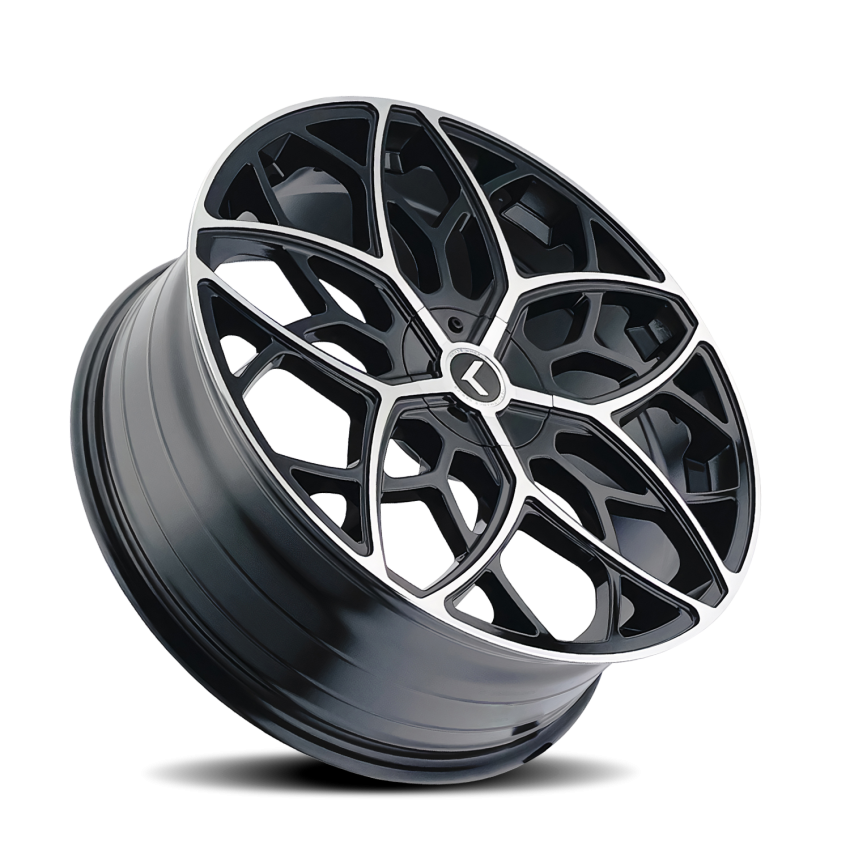 Kraze Wheels KR18422816BM38 RICOCHET (KR184) BLACK MACHINED