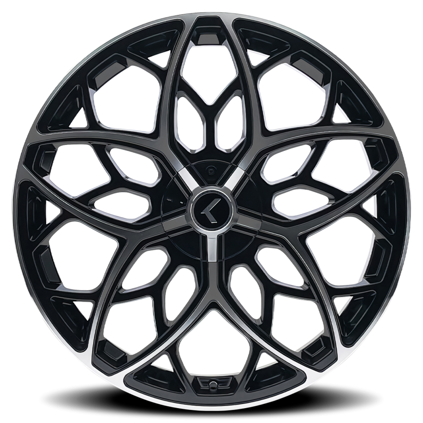 Kraze Wheels KR18422816BM38 RICOCHET (KR184) BLACK MACHINED