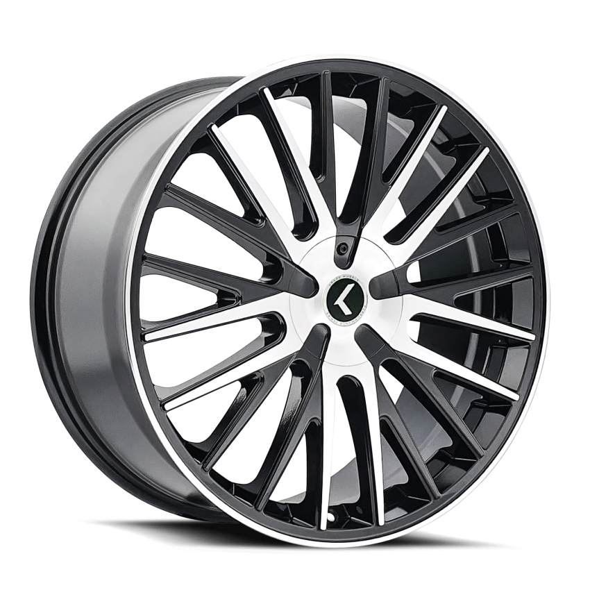 Kraze Wheels KR18522816BM38 DOUBLE DOWN (KR185) BLACK MACHINED
