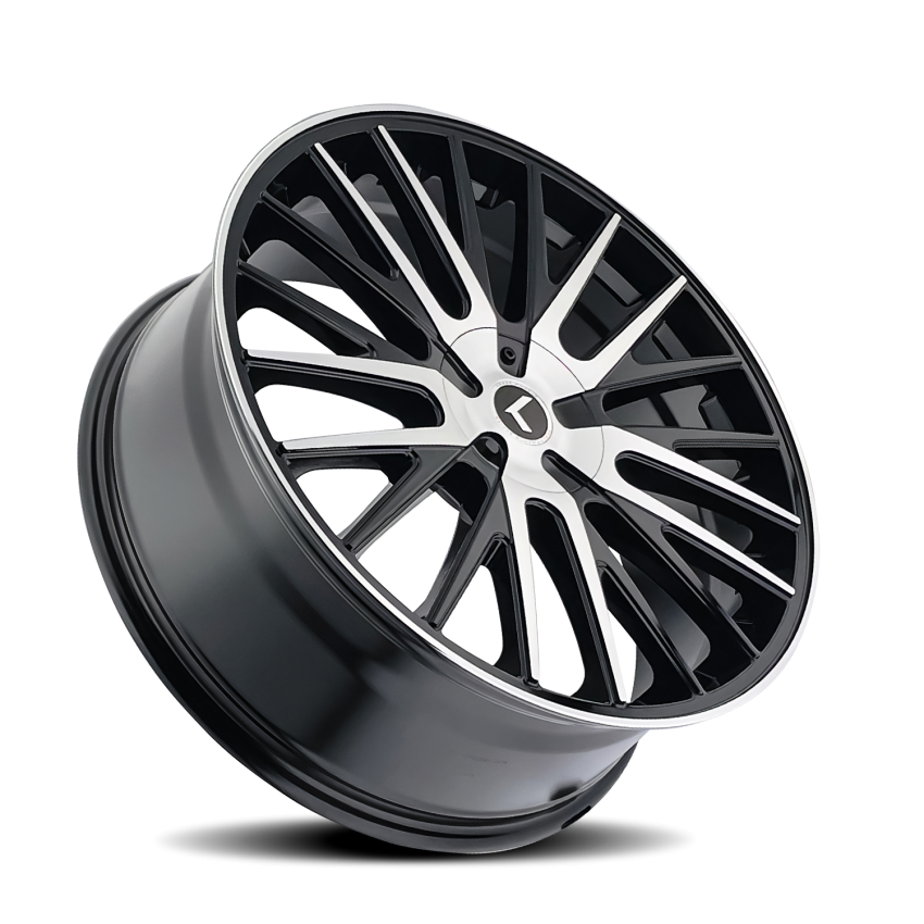 Kraze Wheels KR18522816BM38 DOUBLE DOWN (KR185) BLACK MACHINED