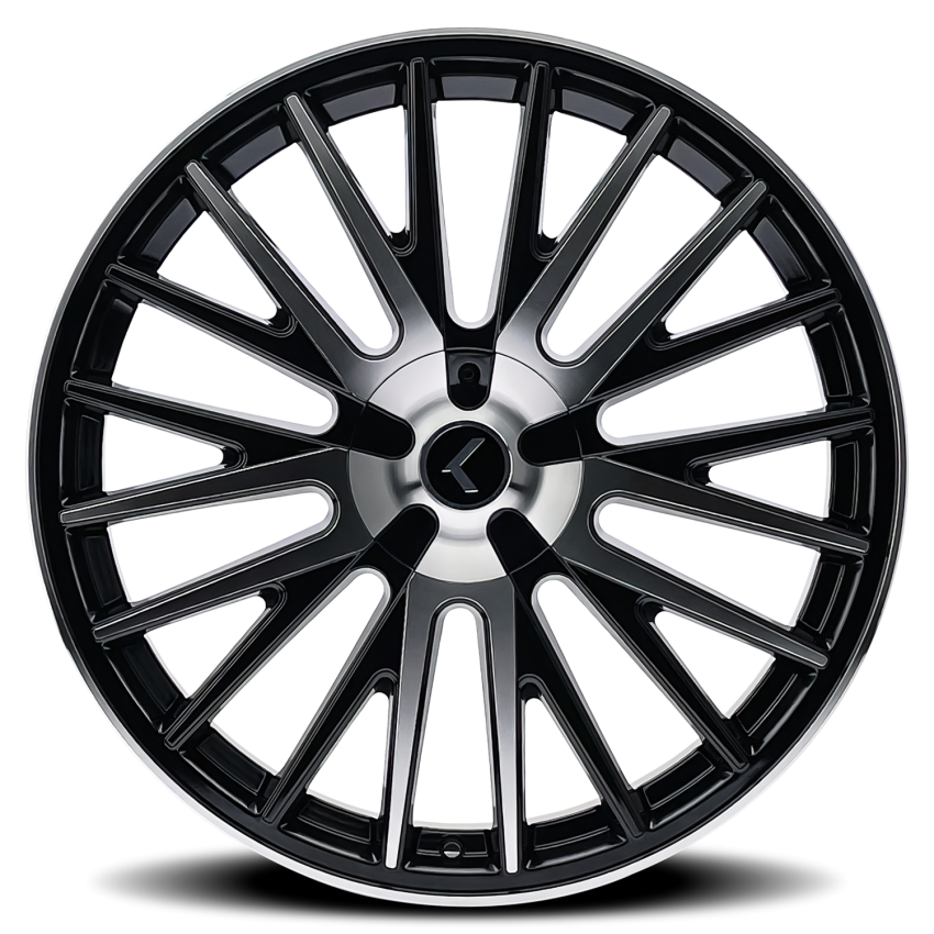 Kraze Wheels KR18522816BM38 DOUBLE DOWN (KR185) BLACK MACHINED
