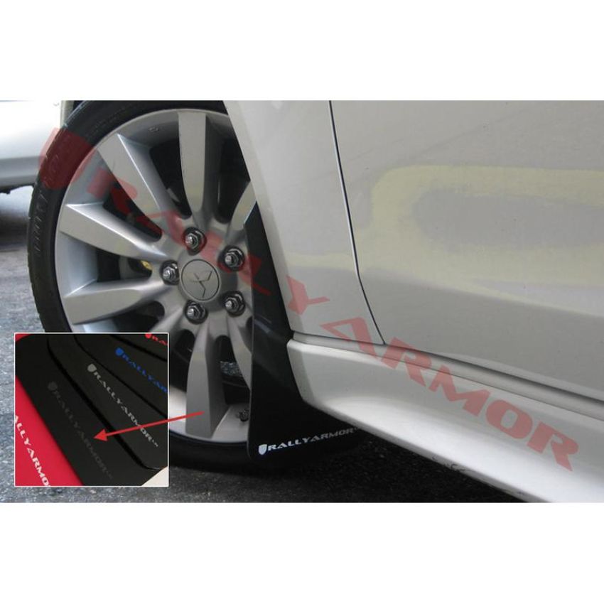 Rally Armor MF8-UR-BLK/GRY Black Mud Flap/Grey Logo
