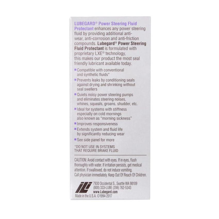LUBEGARD 20404 Lubegard Power Steering Fluid Protectant - 4 oz. (English Only)