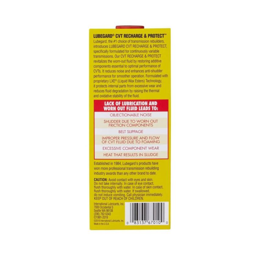 LUBEGARD 67010 Lubegard CVT Recharge & Protect - 10 oz.