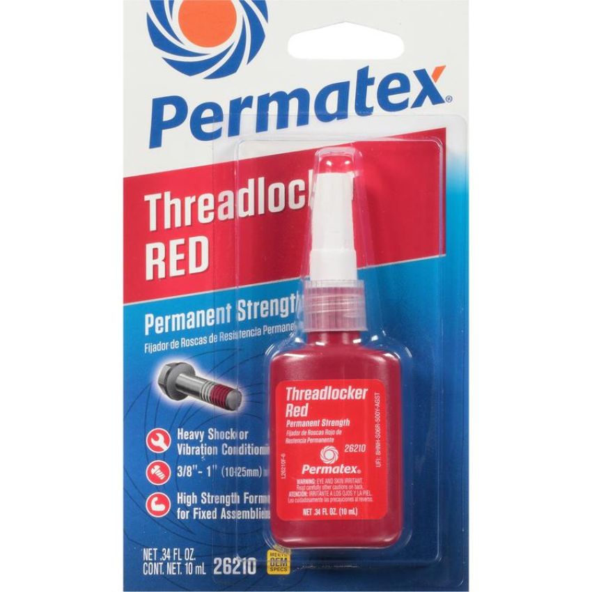 PERMATEX 26210 PERMATEX® Permanent Strength Threadlocker Red