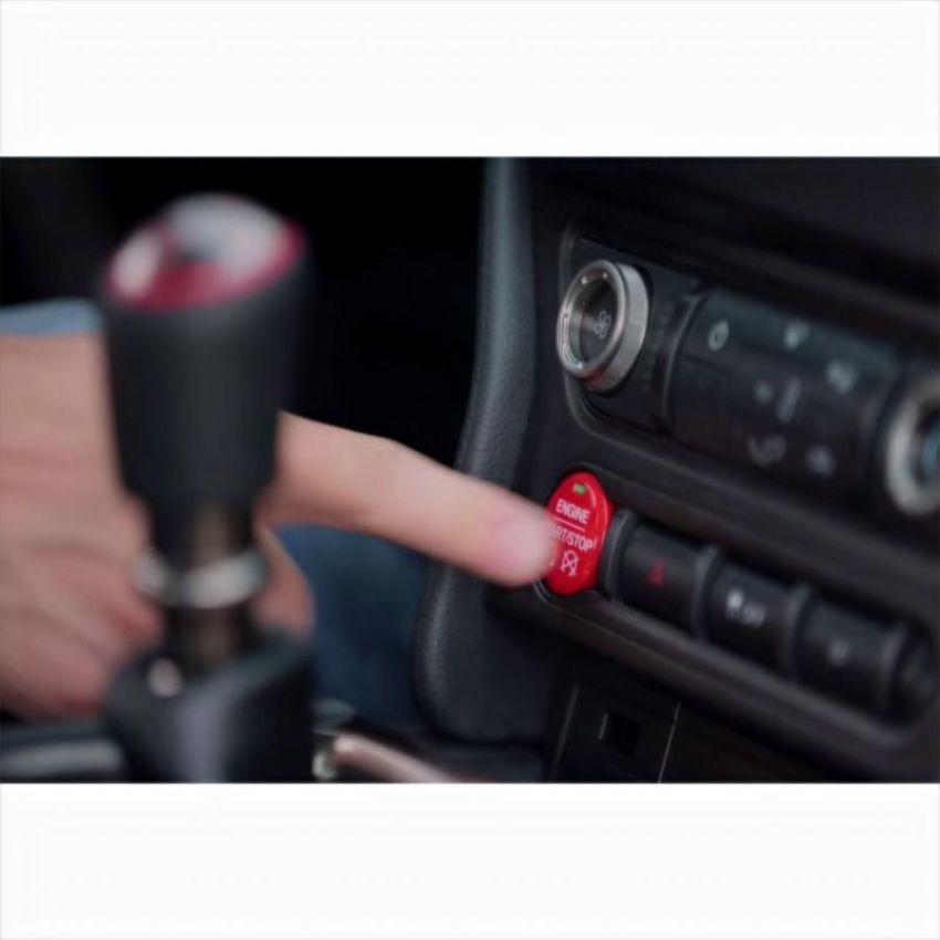 Ford Racing M-10B776-MR 2015-2017 Mustang Red Starter Button Installation Kit