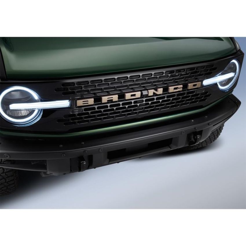 Ford Racing M-1447-BLBR 2021-2025 Bronco Grille Lettering Overlay Kit-Bronze
