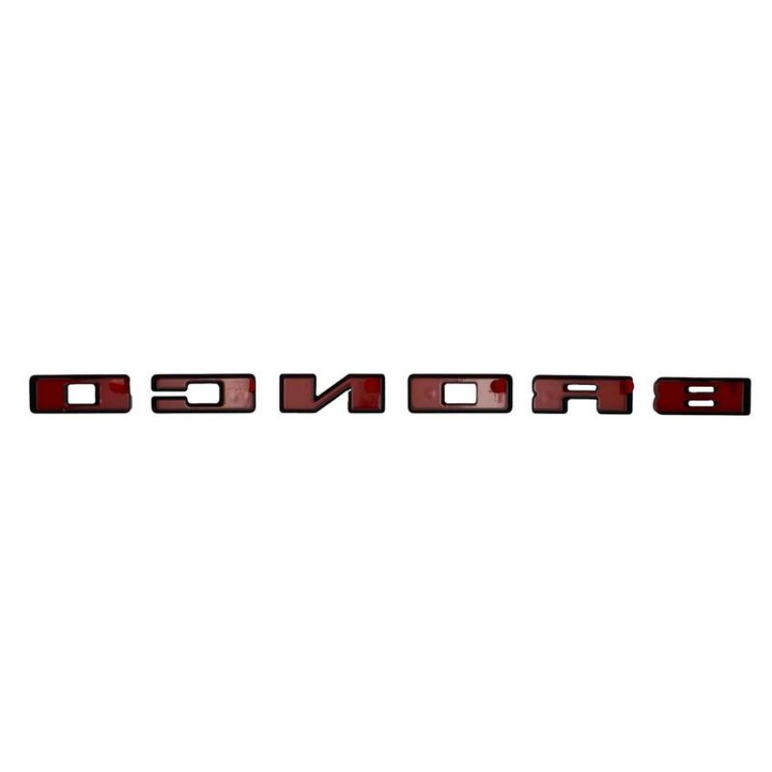 Ford Racing M-1447-BLMB 2021-2025 Bronco Grille Lettering Overlay Kit-Black