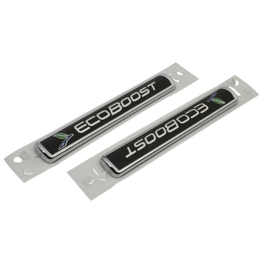 Ford Racing M-1447-EBBLK EcoBoost Emblems/Badges-Black And Silver-Pair