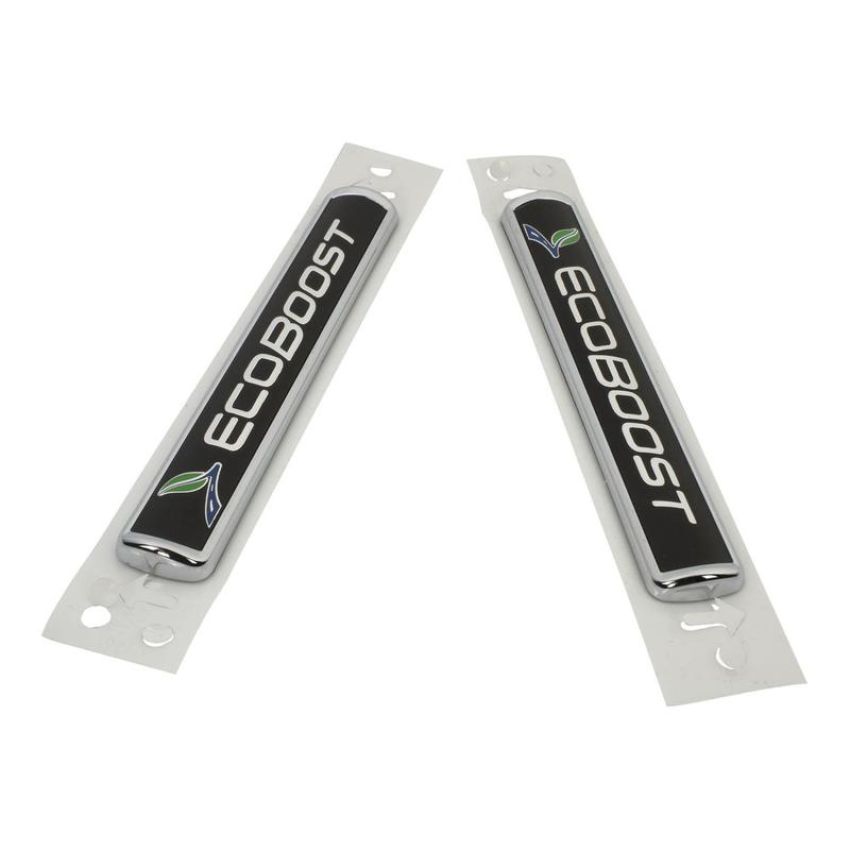 Ford Racing M-1447-EBBLK EcoBoost Emblems/Badges-Black And Silver-Pair