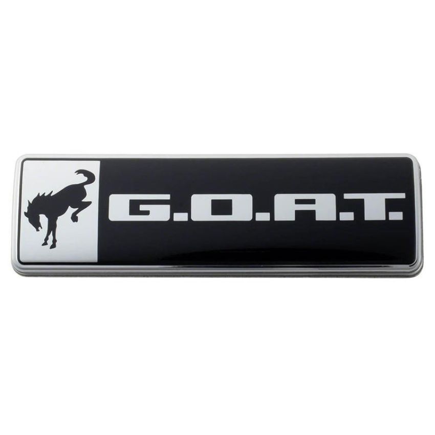 Ford Racing M-1447-GOAT Bronco/Bronco Sport G.O.A.T. Badge-Black/Chrome