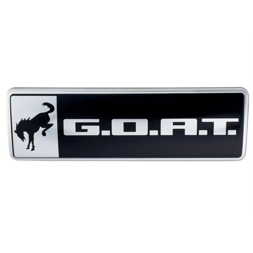 Ford Racing M-1447-GOAT Bronco/Bronco Sport G.O.A.T. Badge-Black/Chrome