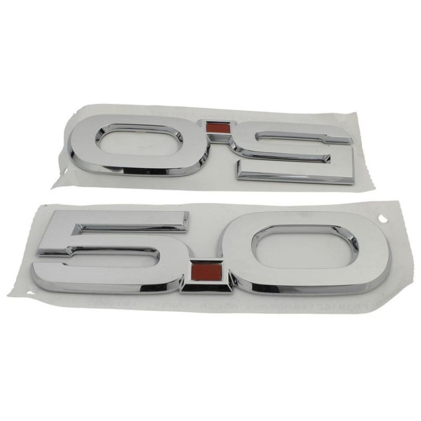 Ford Racing M-1447-M50A 2015-2023 Mustang 5.0L Fender Emblems/Badges-Chrome-Pair