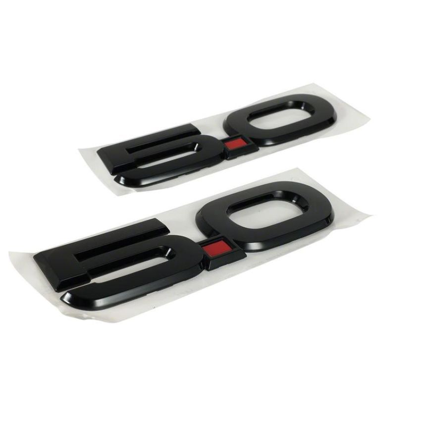 Ford Racing M-1447-M50AB 2015-2023 Mustang 5.0L Fender Emblems/Badges-Black-Pair