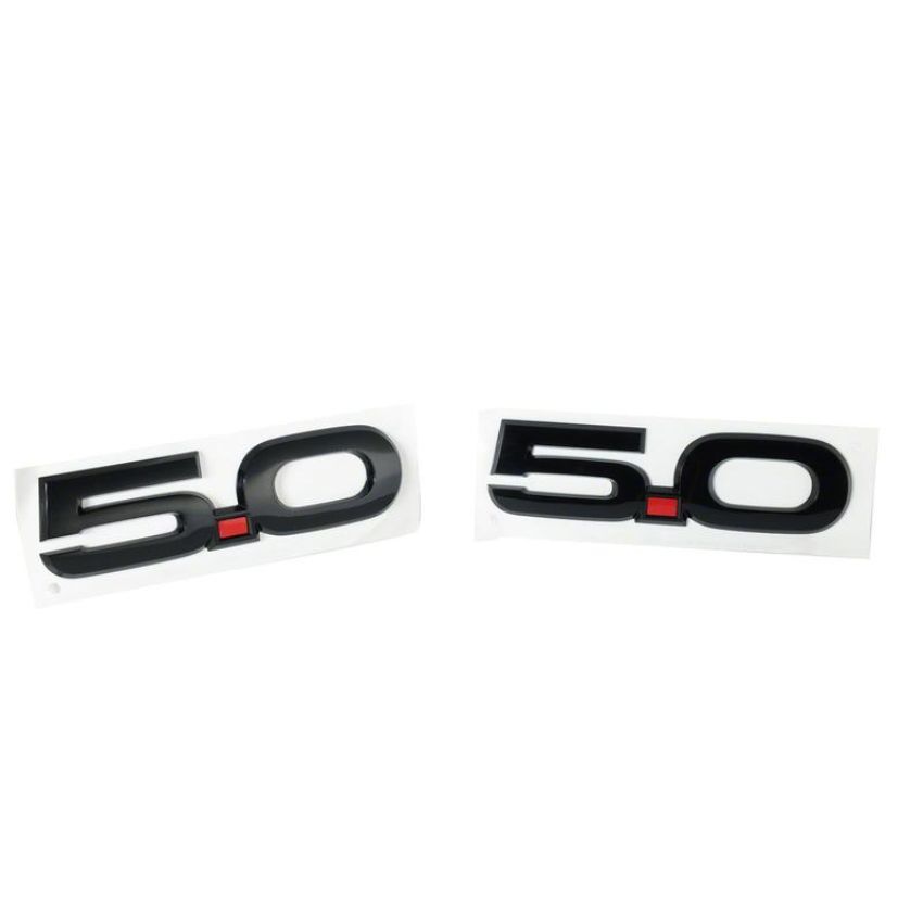 Ford Racing M-1447-M50AB 2015-2023 Mustang 5.0L Fender Emblems/Badges-Black-Pair