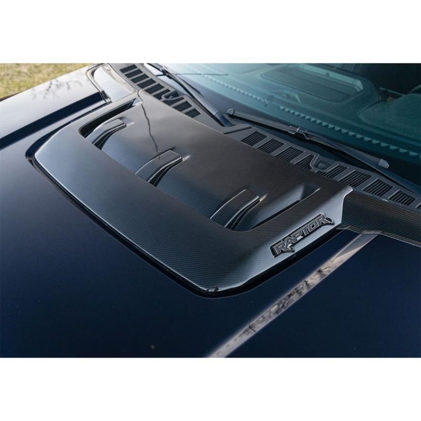 Ford Racing M-16628-FG 2021-2025 F-150 Raptor Carbon Fiber Hood Vent & Trim-Gloss