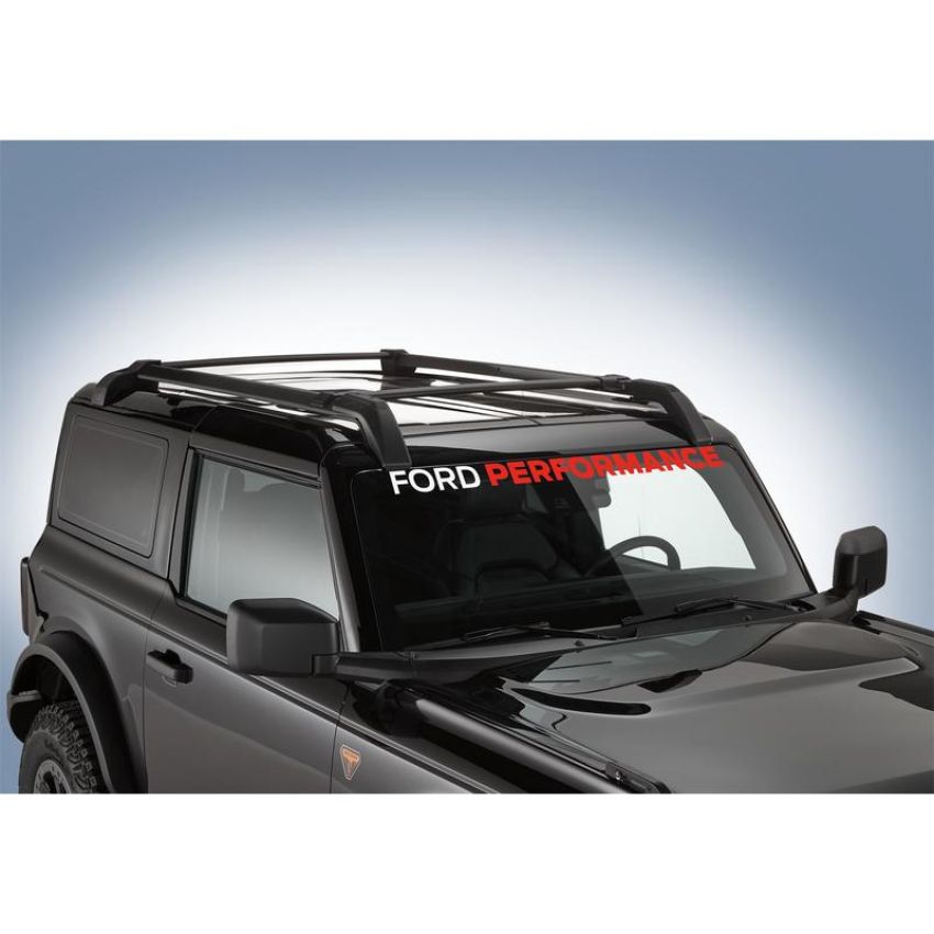 Ford Racing M-1820-BRR 2021-2025 Ford Performance Bronco Windshield Banner-White/Red