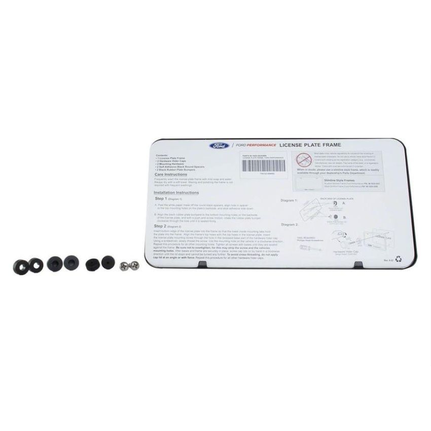 Ford Racing M-1828-SS304BK Ford Performance License Plate Frame-Black Stainless Steel