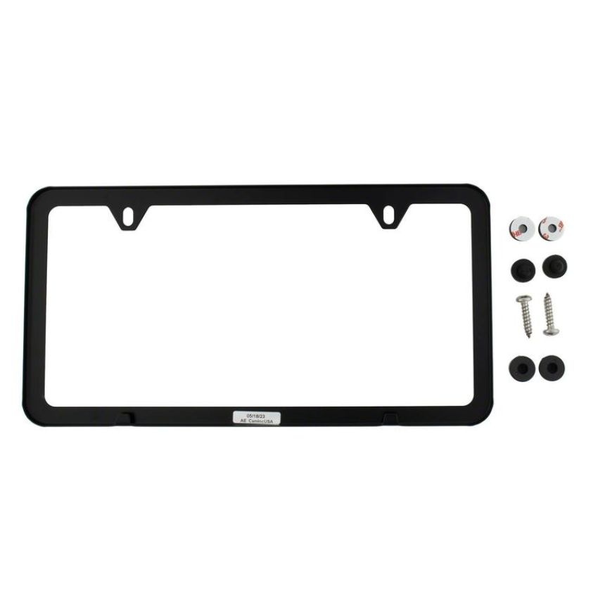 Ford Racing M-1828-SSB Ford Performance Slim License Plate Frame-Black Stainless Steel