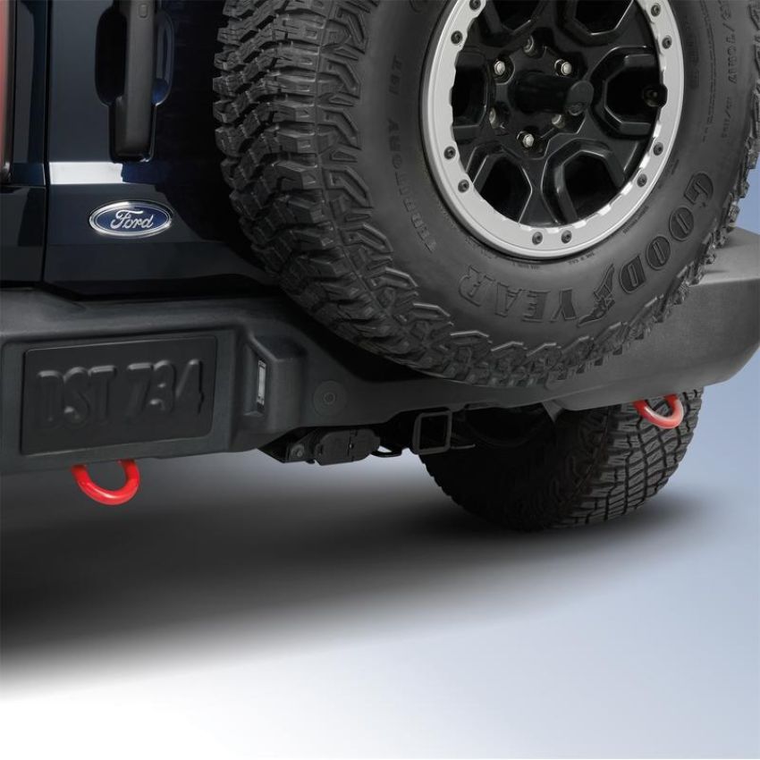 Ford Racing M-18954-BTHR 2021 -2025 Bronco Rear Tow Hook Pair-Red