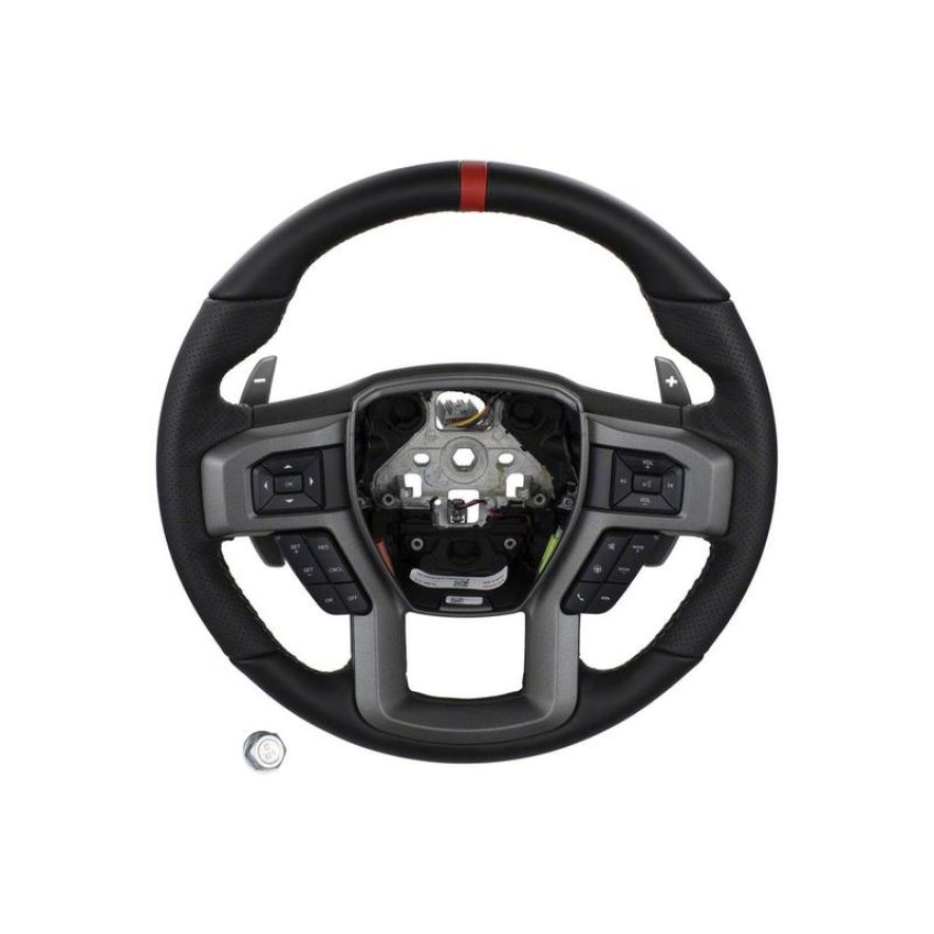 Ford Racing M-3600-F15RRD 2015-2018 F-150 Raptor Performance Steering Wheel Kit-Red Sightline