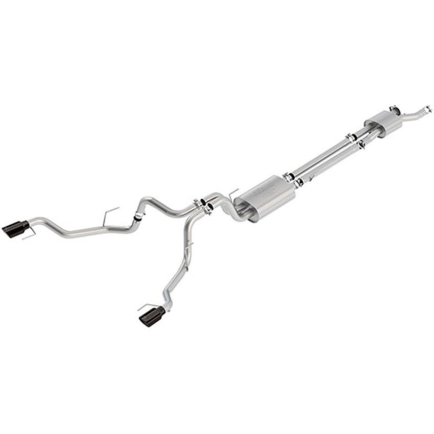 Ford Racing M-5200-F15RTB 2017-2020 F-150 Raptor 3.5L Cat Back Touring Exhaust System-Black Tips