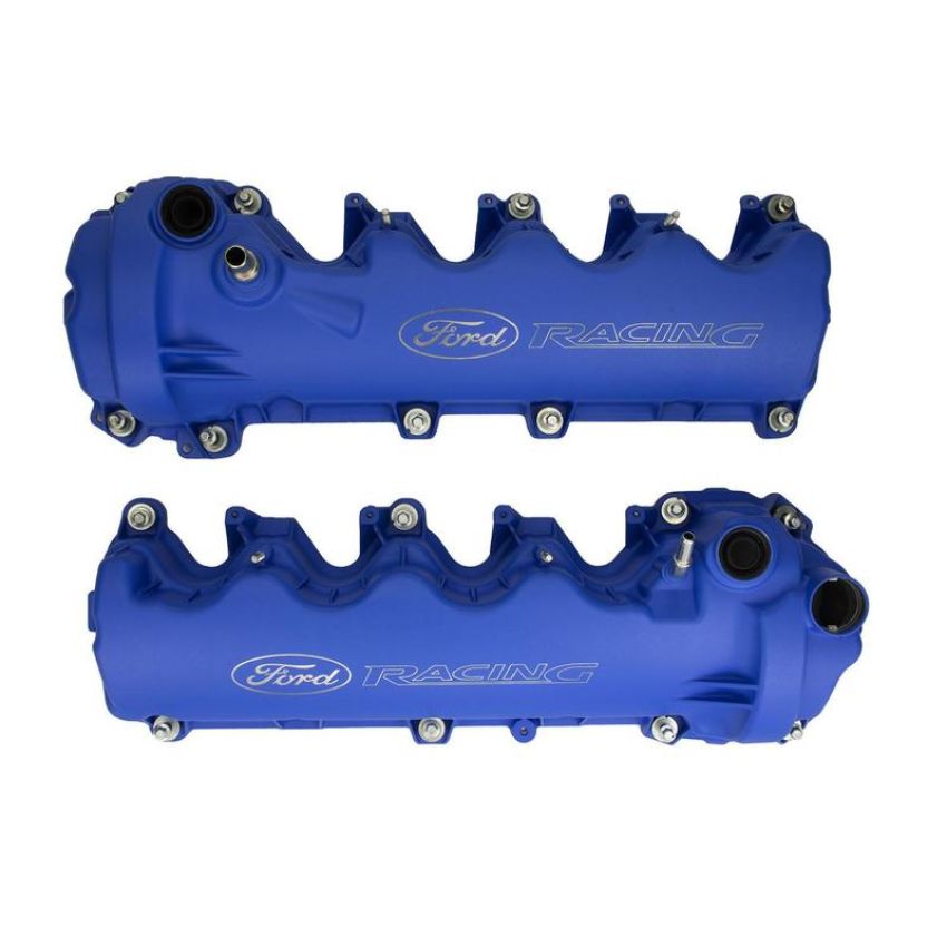 Ford Racing M-6582-FR3VBL Blue Ford Racing Coated 3-Valve Cam Covers
