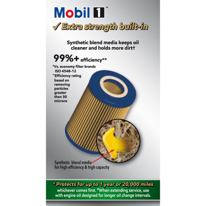 MOBIL OIL M1C-254A MOBIL 1 Cartridge Lube Metal Free Filter