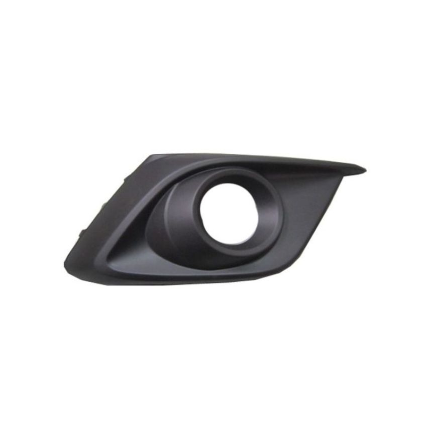 RH FRONT BUMPER INSERT FOG LAMP BEZEL; W/FOG LAMPS; PTM MAZDA 3 14-16