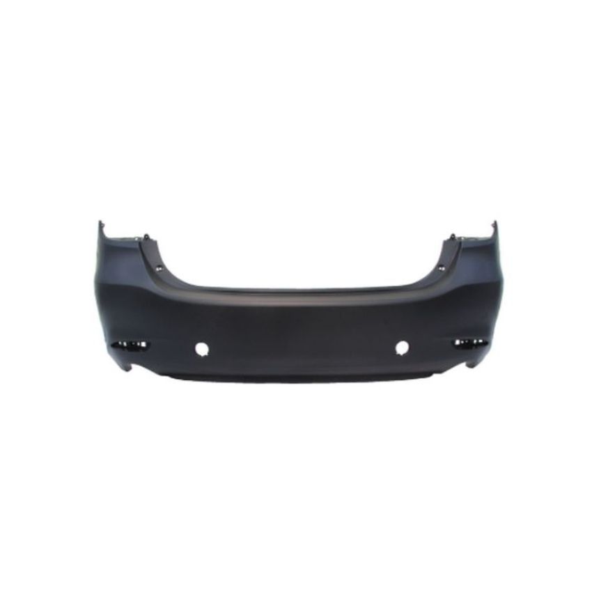 REAR BUMPER COVER W/BLACK TRIM; W/O PARKING SENSORS; PRIME MAZDA 6 18-20