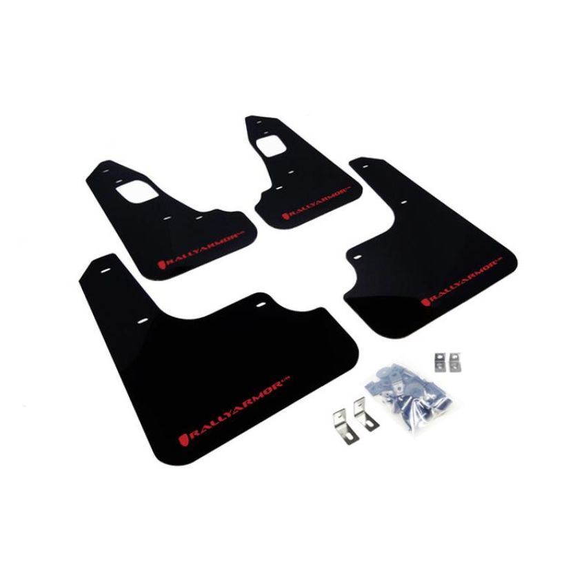 Rally Armor MF10-UR-BLK/RD Black Mud Flap/Red Logo