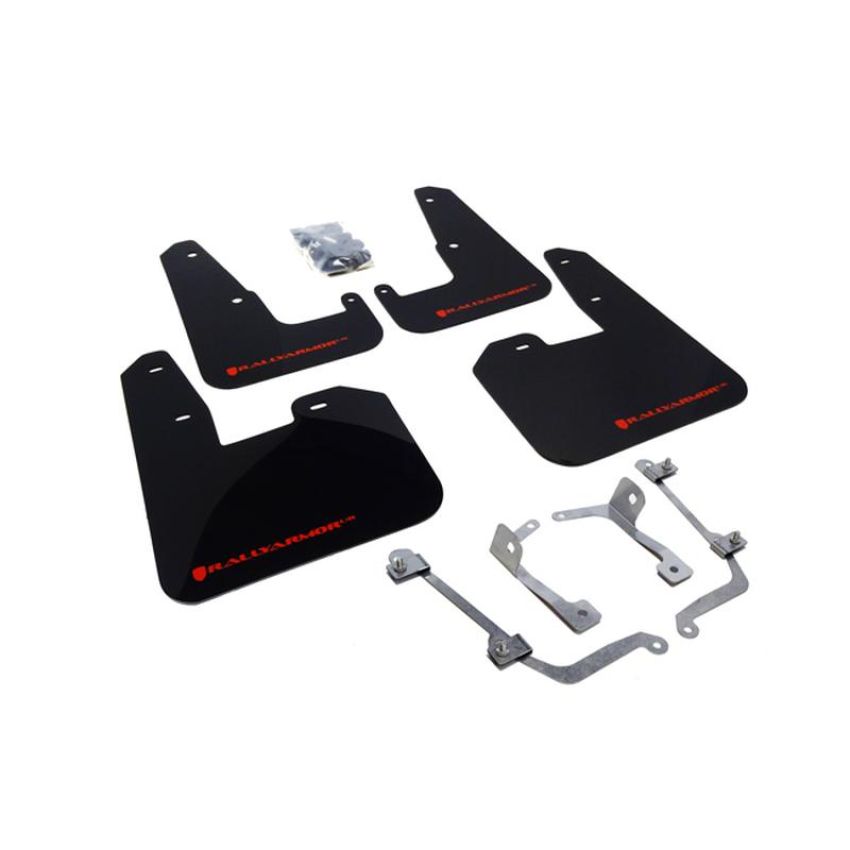 Rally Armor MF15-UR-BLK/RD Black Mud Flap/Red Logo