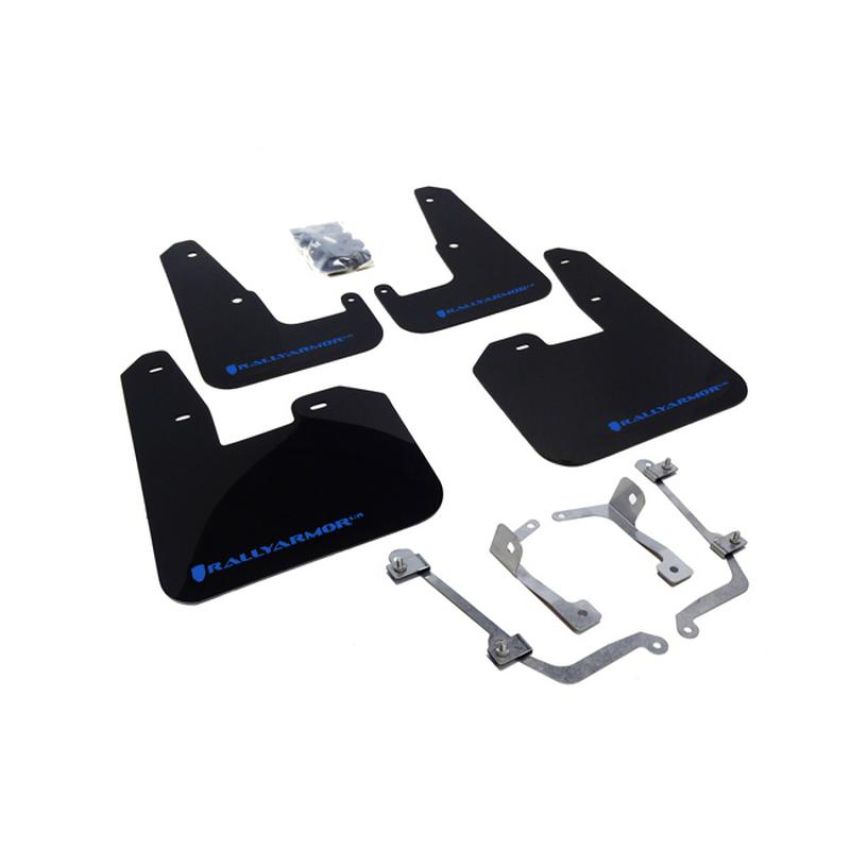 Rally Armor MF15-UR-BLK/BL Black Mud Flap/Blue Logo