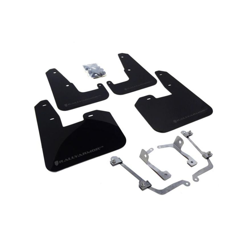 Rally Armor MF15-UR-BLK/GRY Black Mud Flap/Grey Logo