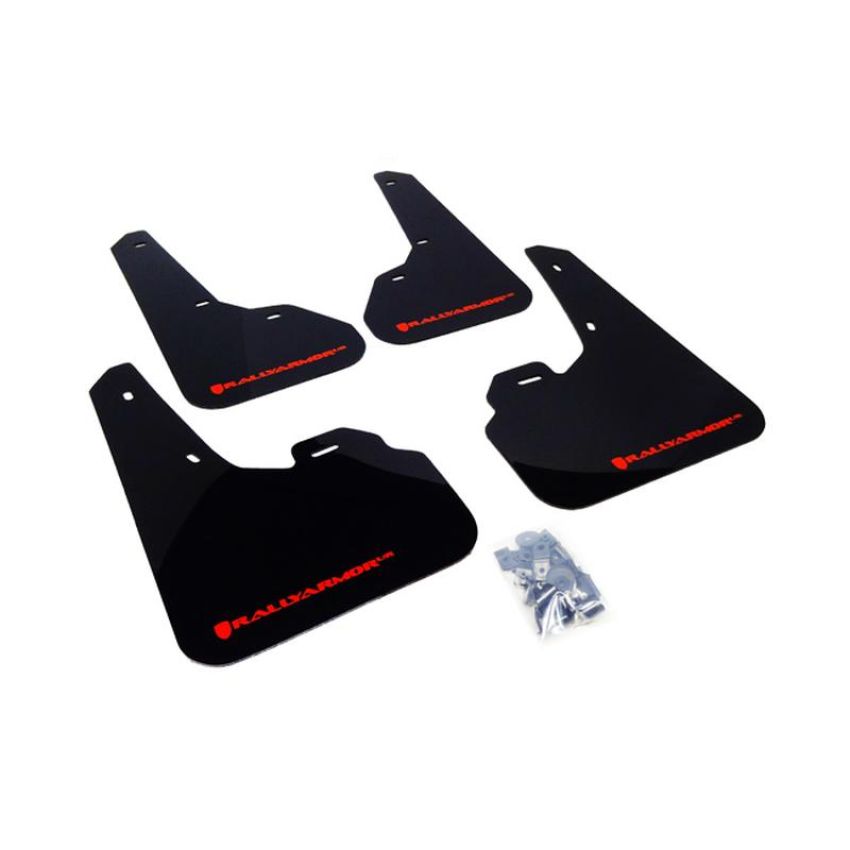 Rally Armor MF17-UR-BLK/RD Black Mud Flap/Red logo