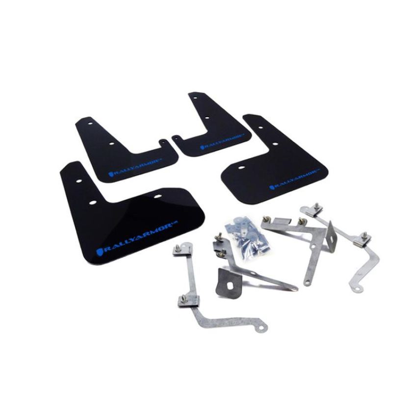 Rally Armor MF19-UR-BLK/BL Black Mud Flap/Blue Logo