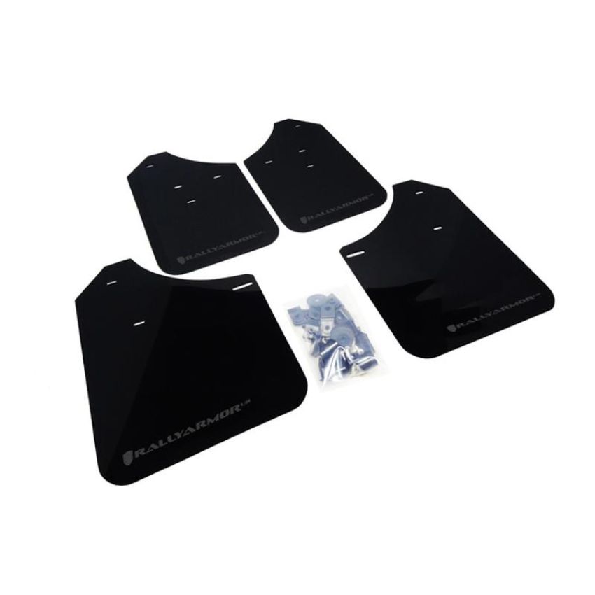 Rally Armor MF1-UR-BLK/GRY Black Mud Flap/Grey Logo