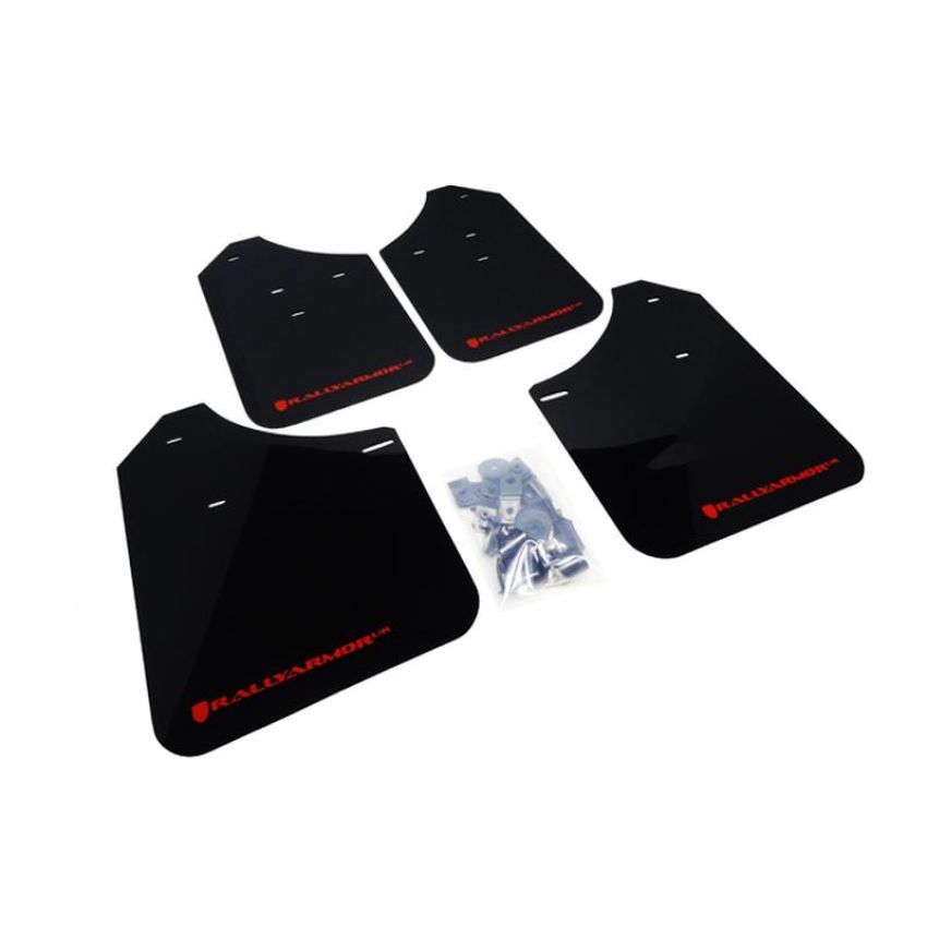 Rally Armor MF1-UR-BLK/RD Black Mud Flap/Red Logo