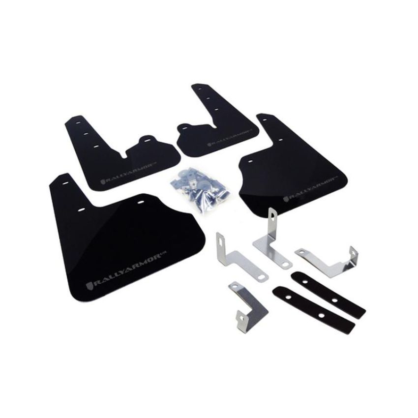 Rally Armor MF22-UR-BLK/GRY Black Mud Flap/Grey Logo