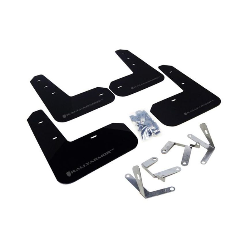 Rally Armor MF23-UR-BLK/GRY Black Mud Flap/Grey Logo