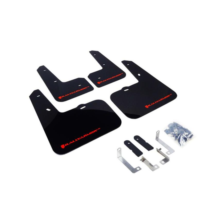 Rally Armor MF24-UR-BLK/RD Black Mud Flap/Red Logo