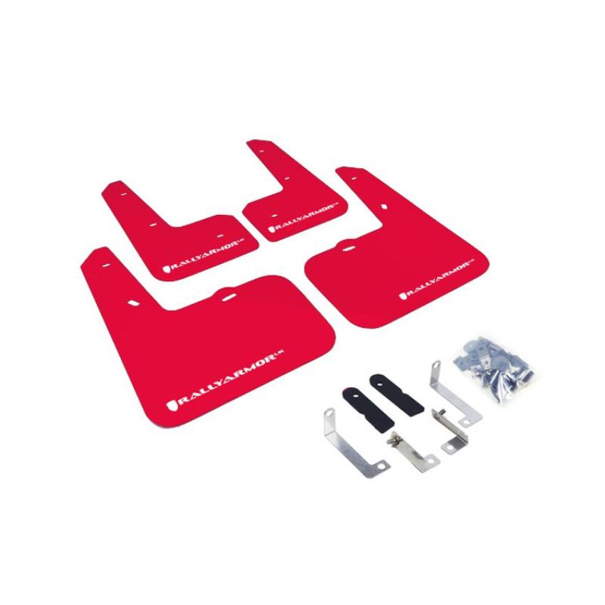 Rally Armor MF24-UR-RD/WH Red Mud Flap/White Logo