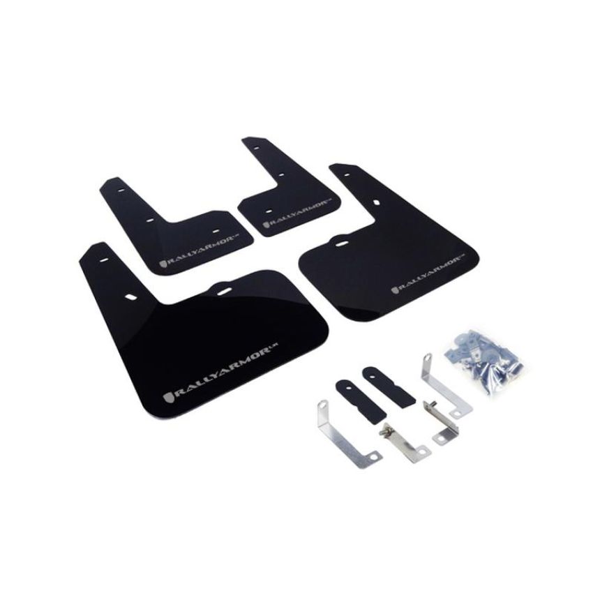 Rally Armor MF24-UR-BLK/SIL Black Mud Flap/Silver Logo
